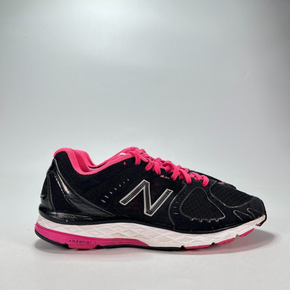 New Balance 790v1 Black Pink Lace Up Athletic Running Shoes Women's Size 7.5